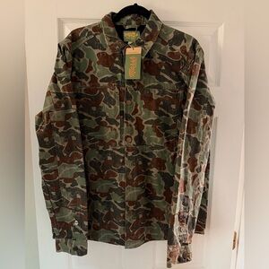 Men's Camouflage Button-Down Shirt Jacket